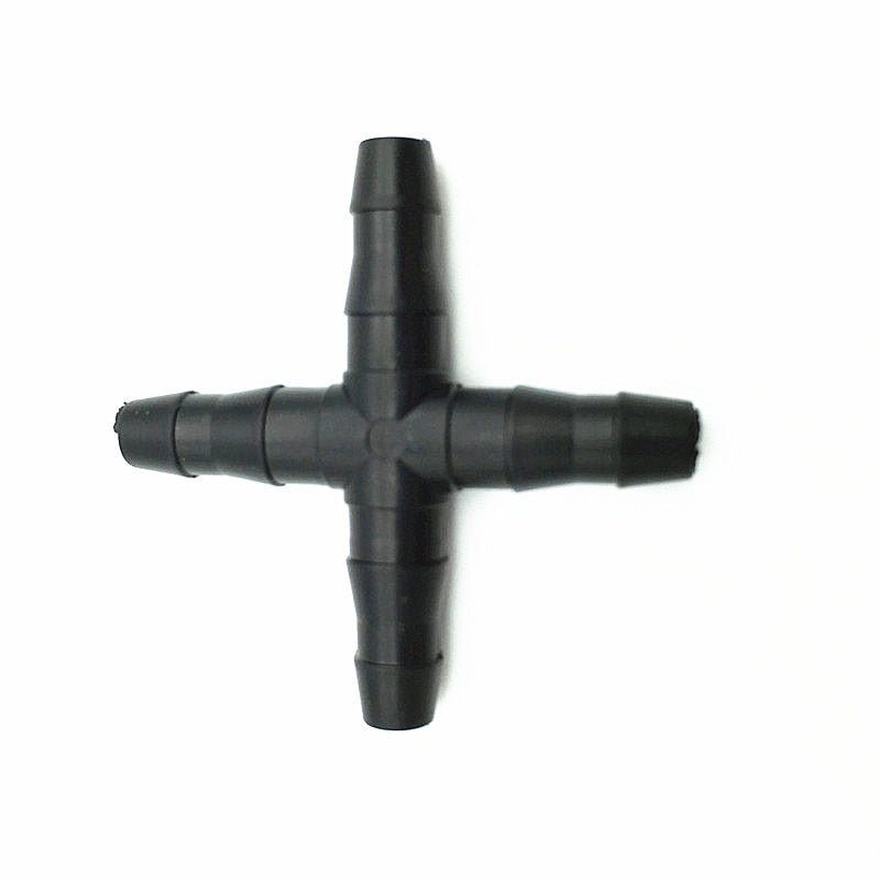 20 Pcs Cross Straight For 4/7 Mm Hose 1/4 'barb Barbed Connector Threaded Garden Greenhouse Micro Irrigation Pipe Accessories