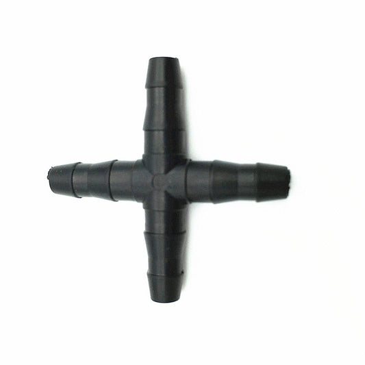 20 Pcs Cross Straight For 4/7 Mm Hose 1/4 'barb Barbed Connector Threaded Garden Greenhouse Micro Irrigation Pipe Accessories