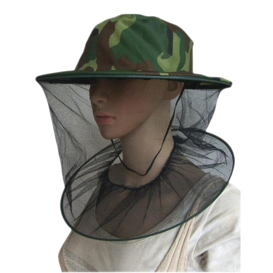 Camouflage Beekeeping Fishing Hat Insects Mosquito Net Prevention Caps Mesh Fishing Cap Mask Outdoor Sunshade Neck Head Cover