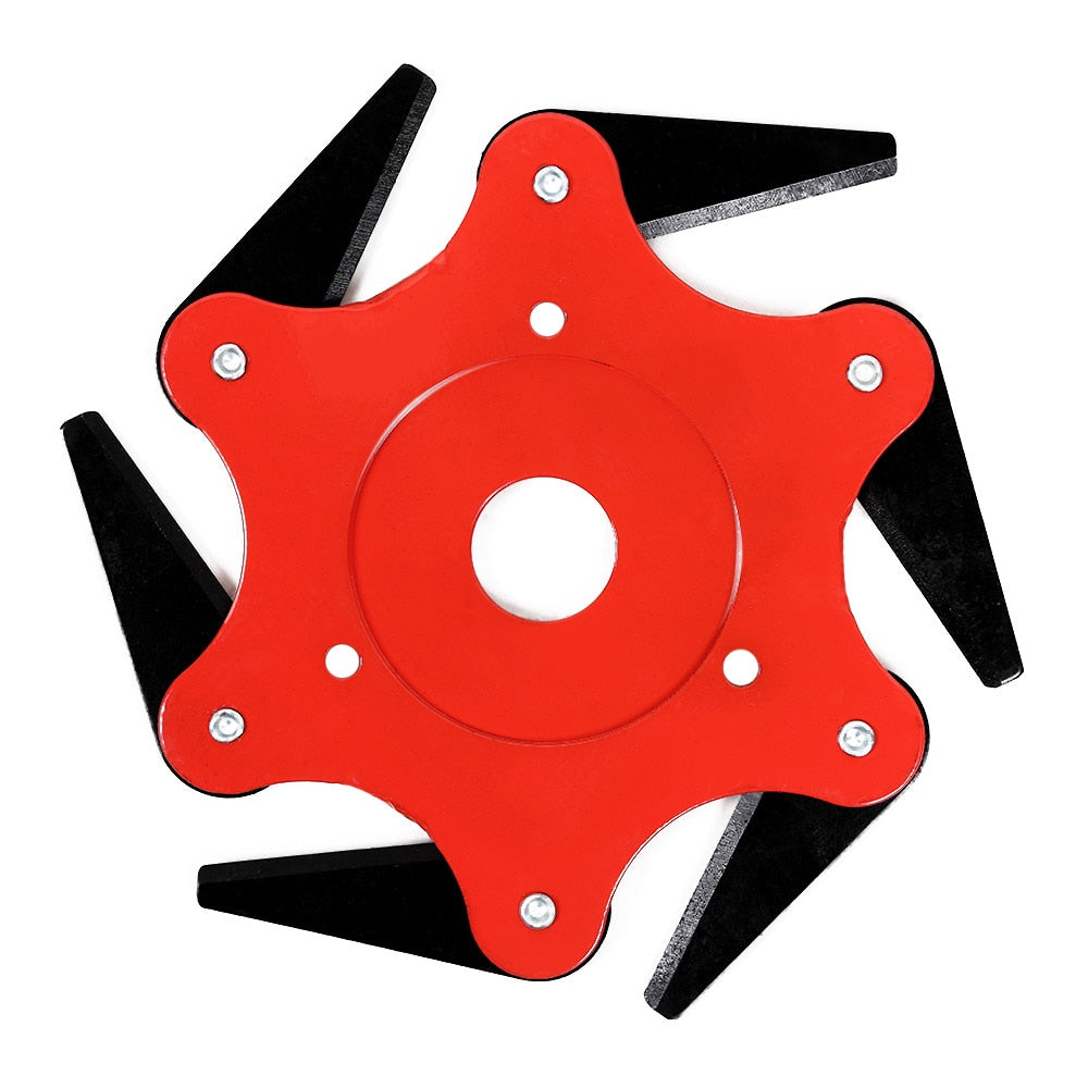 6 Teeth Brush Cutter Metal Blades Trimmer Head For Lawn Mower Garden Grass Trimmer Head Practical Grass Trimmer Head